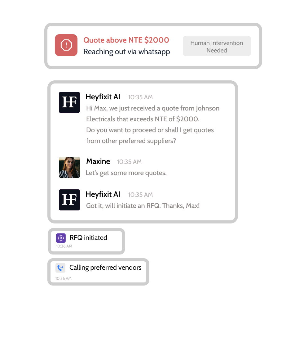 Dispatch interface assigning an engineer to a request.