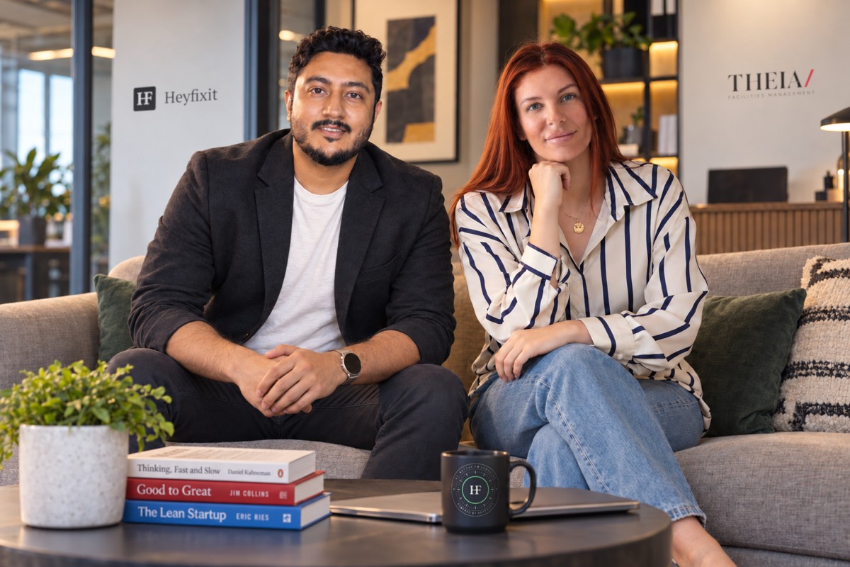 Christy Smith, founder of Theia FM, and Vishak C. Prakash, founder of Heyfixit